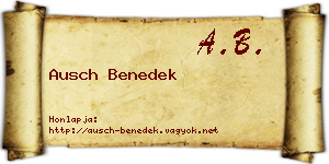Ausch Benedek névjegykártya